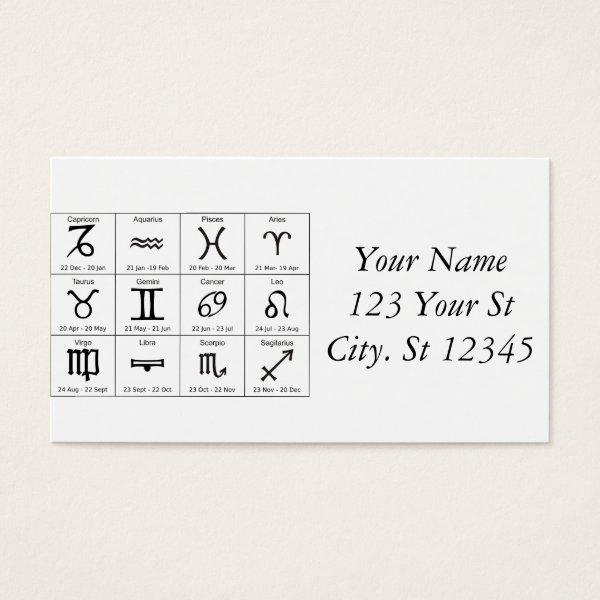 Zodiac Sun Sign Astrology Calendar Thunder_Cove