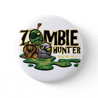 Zombie Hunter Card Pinback Button