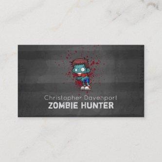 Zombie Hunter with Blood Splatter Creepy Cool
