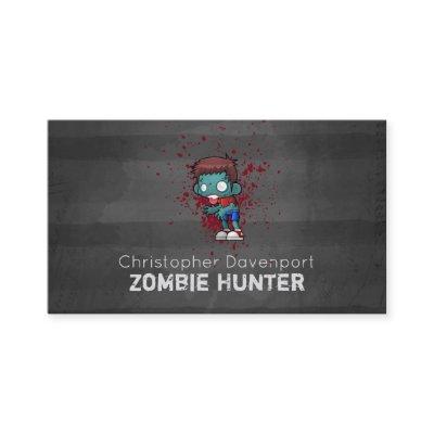 Zombie Hunter with Blood Splatter Creepy Cool