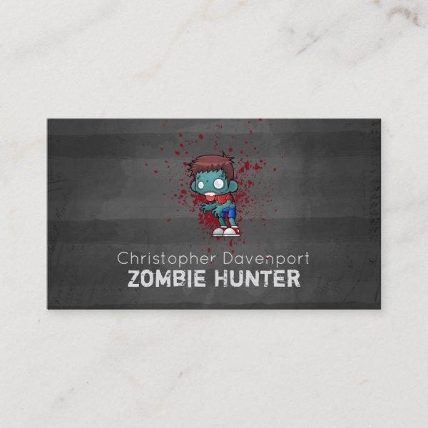 Zombie Hunter with Blood Splatter Creepy Cool