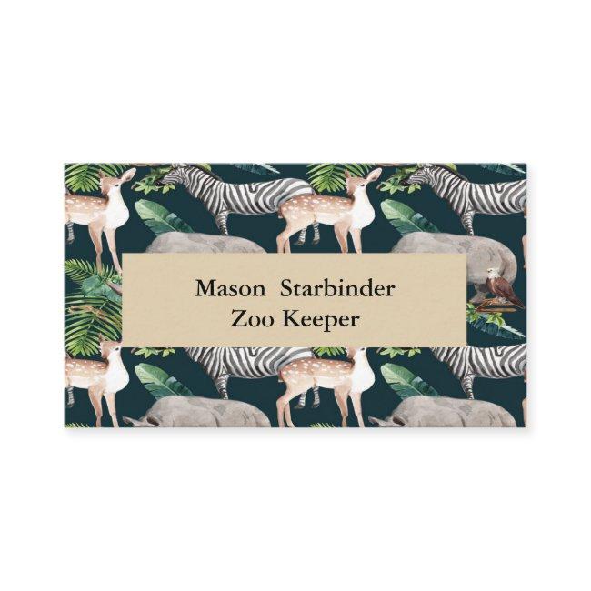 Zoo Keeper with Animal Background