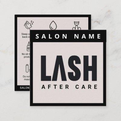 Modern Simple Eyelash Extensions Lash Aftercare Square