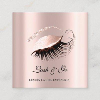 Rose Pink Makeup Artist Lashes Extension Microblad Square